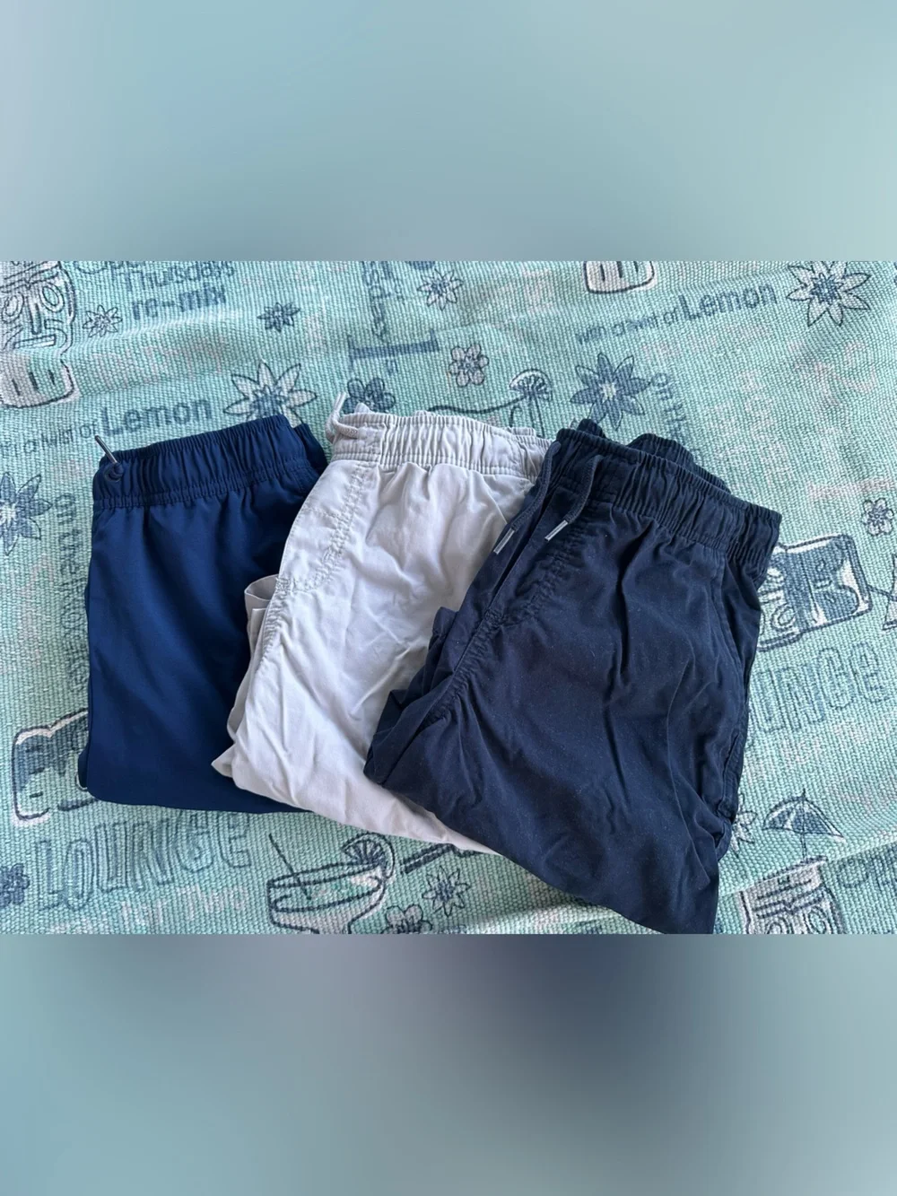 Cat & Jack & Gap Short Bundle 3x Pairs-Navy (2 pairs) & Light Gray(1)-10-12 Size